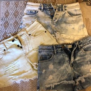 Bullhead and Brandy Melville denim shorts